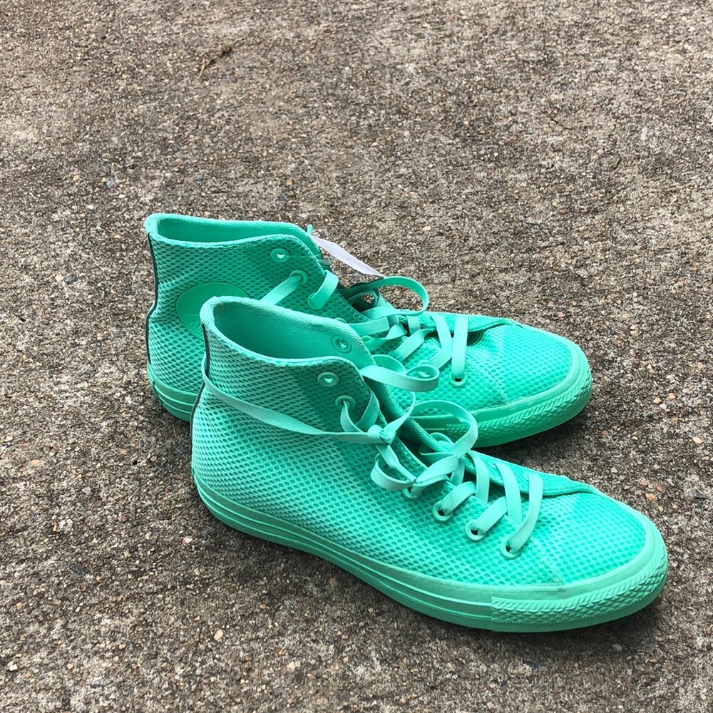 Mint Green High Top Converse